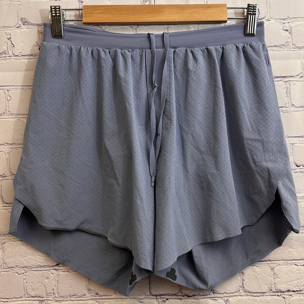 Lululemon Fast and Free Shorts Purple Grey Lightweight Mesh Women's Size 6 FLAW
